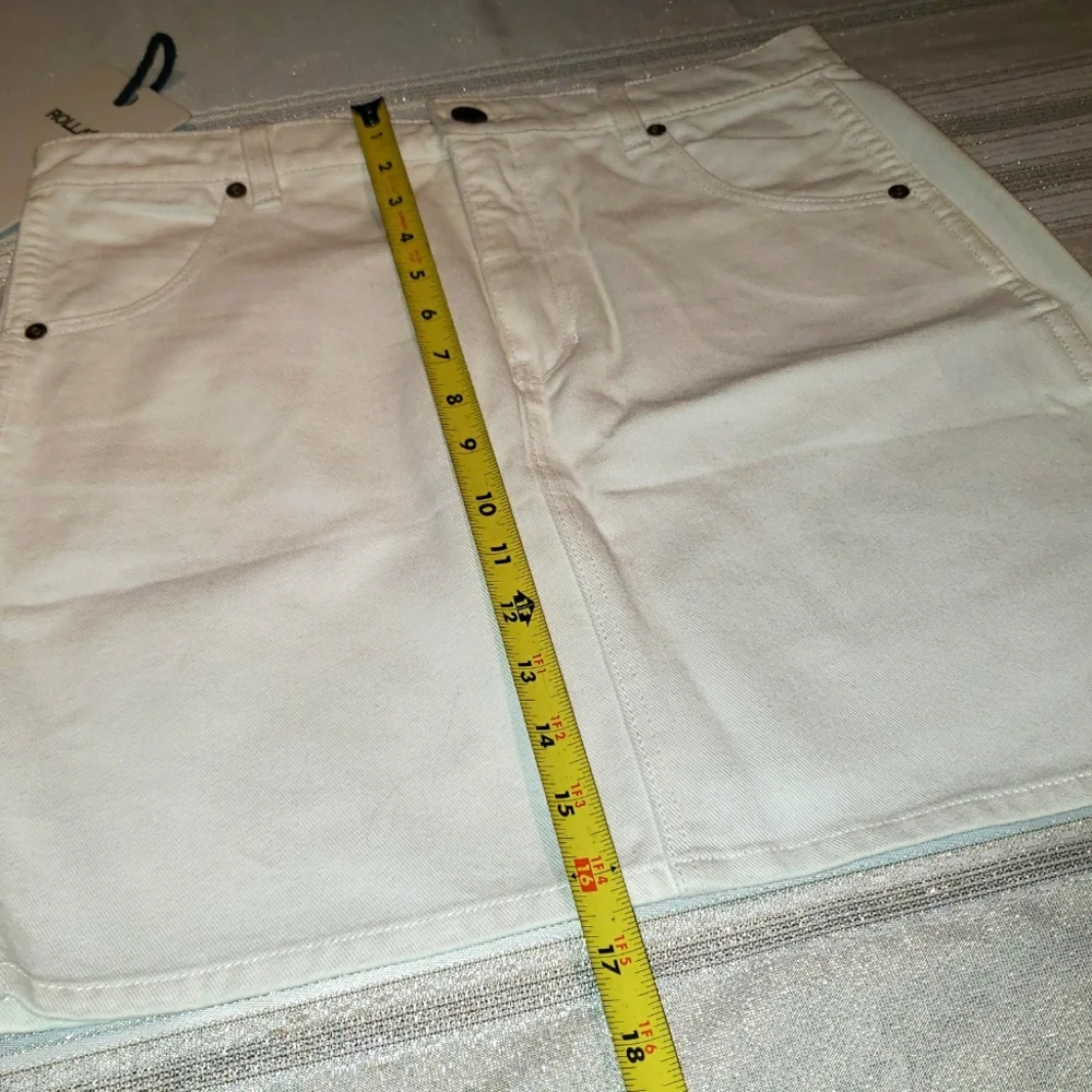 ROLLA'S Australia NEW 'HI MINI' High Rise Mini Jean SKIRT Denim White Women's 28